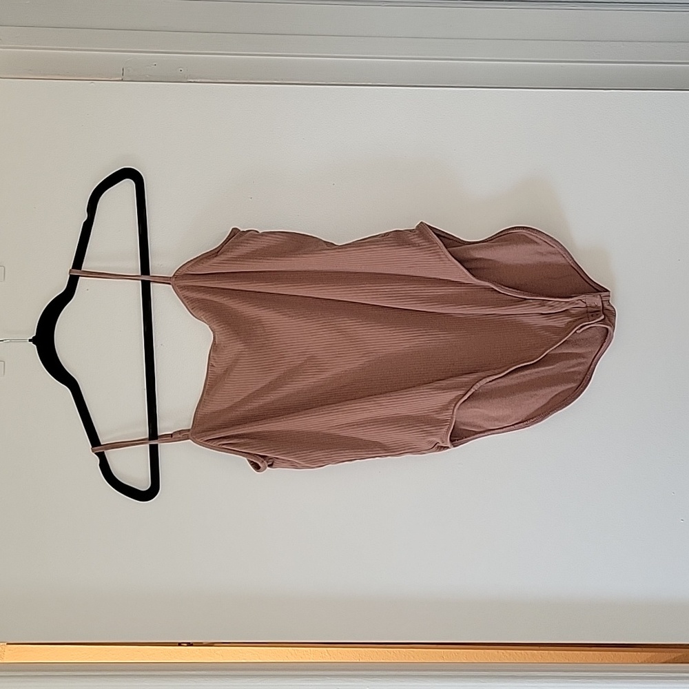 Fitted Cami Rib-Knit Bodysuit for Women, XL